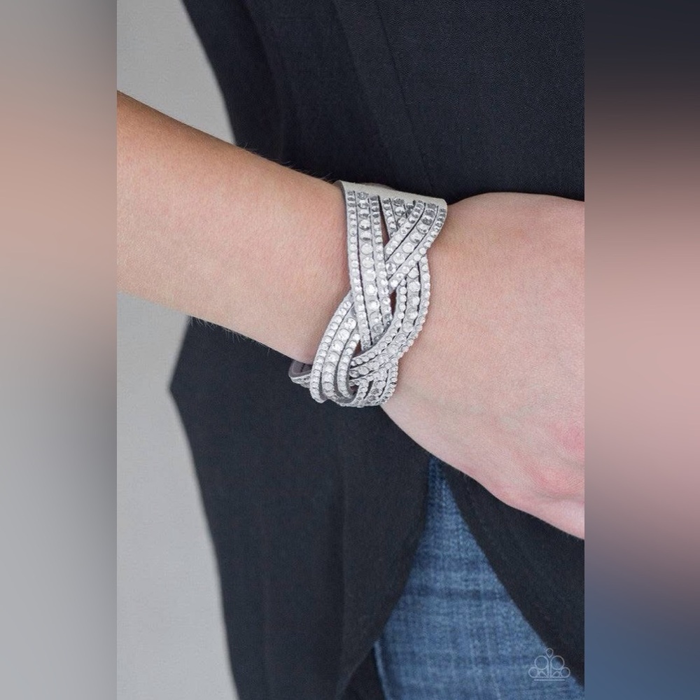 Elegant Silver Crystal Bracelet